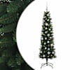vidaXL Kitsas kunstkuusk koos j&otilde;ulukuulidega 120 cm 150 LED-i