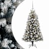vidaXL Kunstlik hingedega j&otilde;ulupuu koos kuulidega 120 cm 150 LED-i