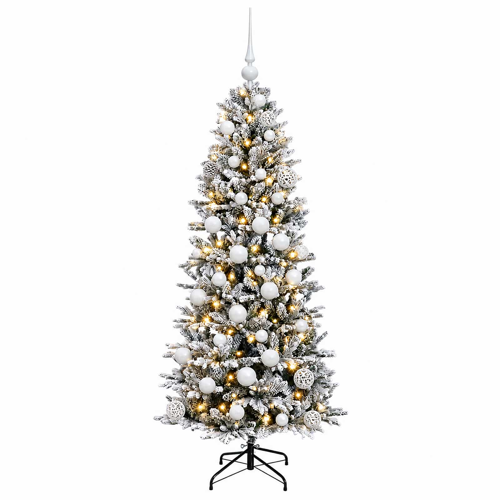 Umetna božična jelka z bučko 120 cm 150 LED Toplo bela