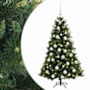vidaXL Kunstkuusk koos j&otilde;ulukuuliga 120 cm 150 LED-i Soe valge