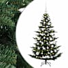 vidaXL Kunstkuusk koos j&otilde;ulukuuliga 120 cm 150 LED-i Soe valge