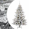 vidaXL Kunstkuusk koos j&otilde;ulukuuliga 150 cm 150 LED-i Soe valge