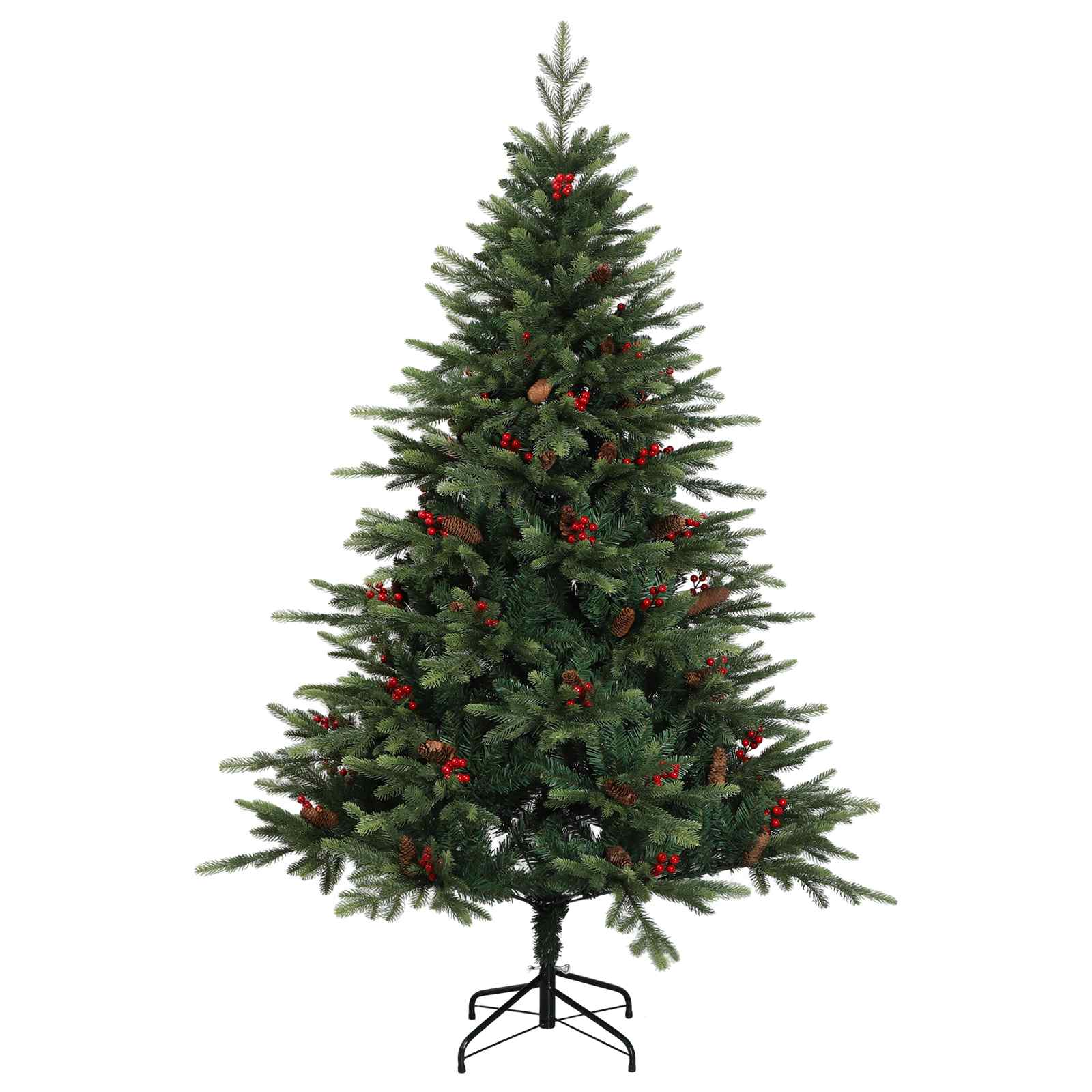 Umetna božična jelka z bučko 120 cm 150 LED Toplo bela