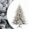 vidaXL Kunstkuusk koos j&otilde;ulukuuliga 150 cm 150 LED-i Soe valge