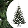 vidaXL Kunstkuusk koos j&otilde;ulukuuliga 120 cm 150 LED-i Soe valge