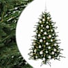vidaXL Kunstkuusk koos j&otilde;ulukuuliga 150 cm 150 LED-i Soe valge