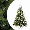 vidaXL Kunstkuusk koos j&otilde;ulukuuliga 120 cm 150 LED-i Soe valge