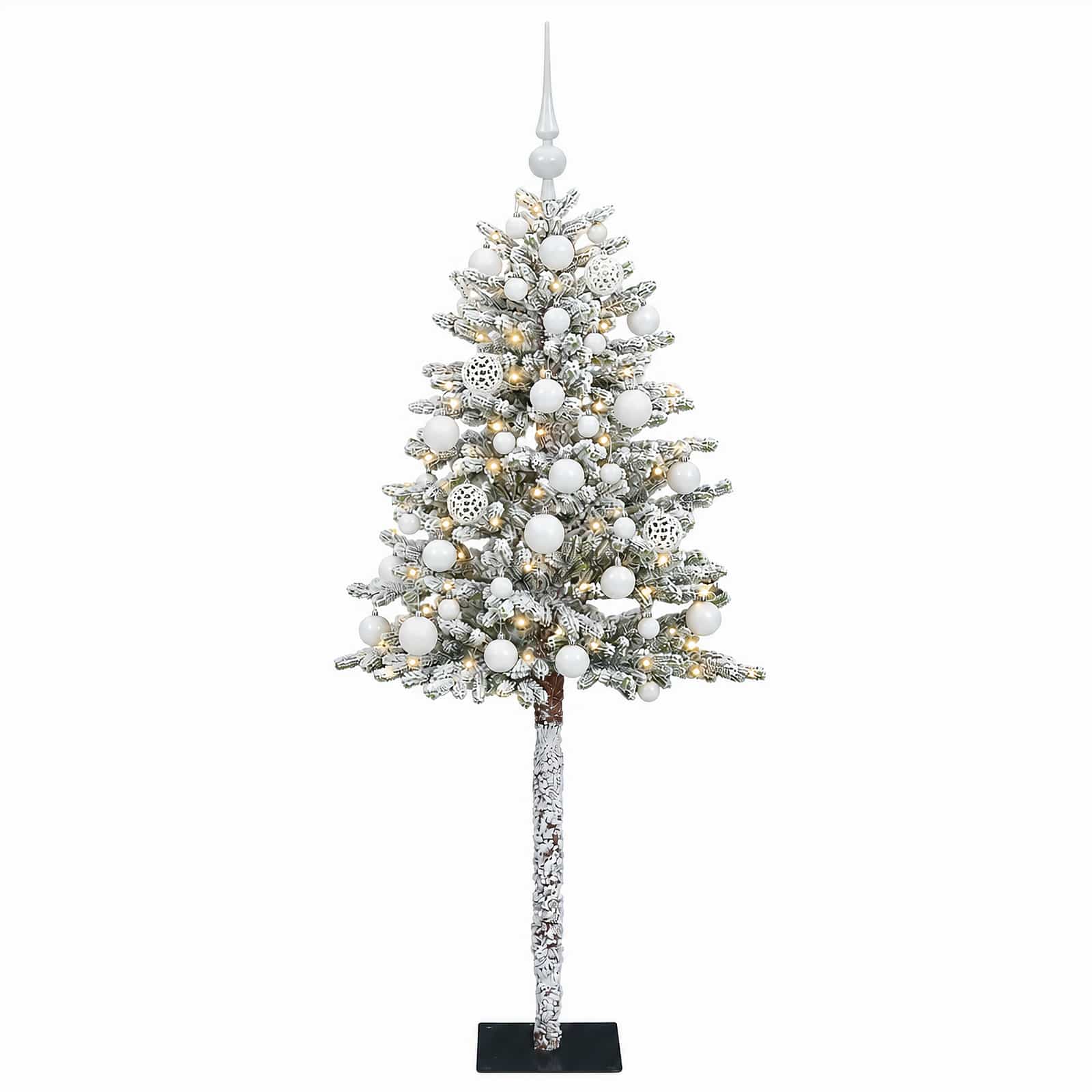 Umjetno božično drevo z okrasnimi kroglami 150 cm 150 LED