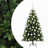 vidaXL Tehisj&otilde;ulukuusk koos kaunistustega 120 cm 150 LED-i Soe valge
