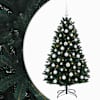 vidaXL Tumeroheline kunstj&otilde;ulukuusk koos j&otilde;ulukuuliga 150 cm 150 LED-i
