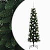 vidaXL Kitsas kunstkuusk koos j&otilde;ulukuulidega 120 cm 150 LED-i