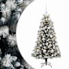 vidaXL Kunstlik hingedega j&otilde;ulupuu koos kuulidega 120 cm 150 LED-i