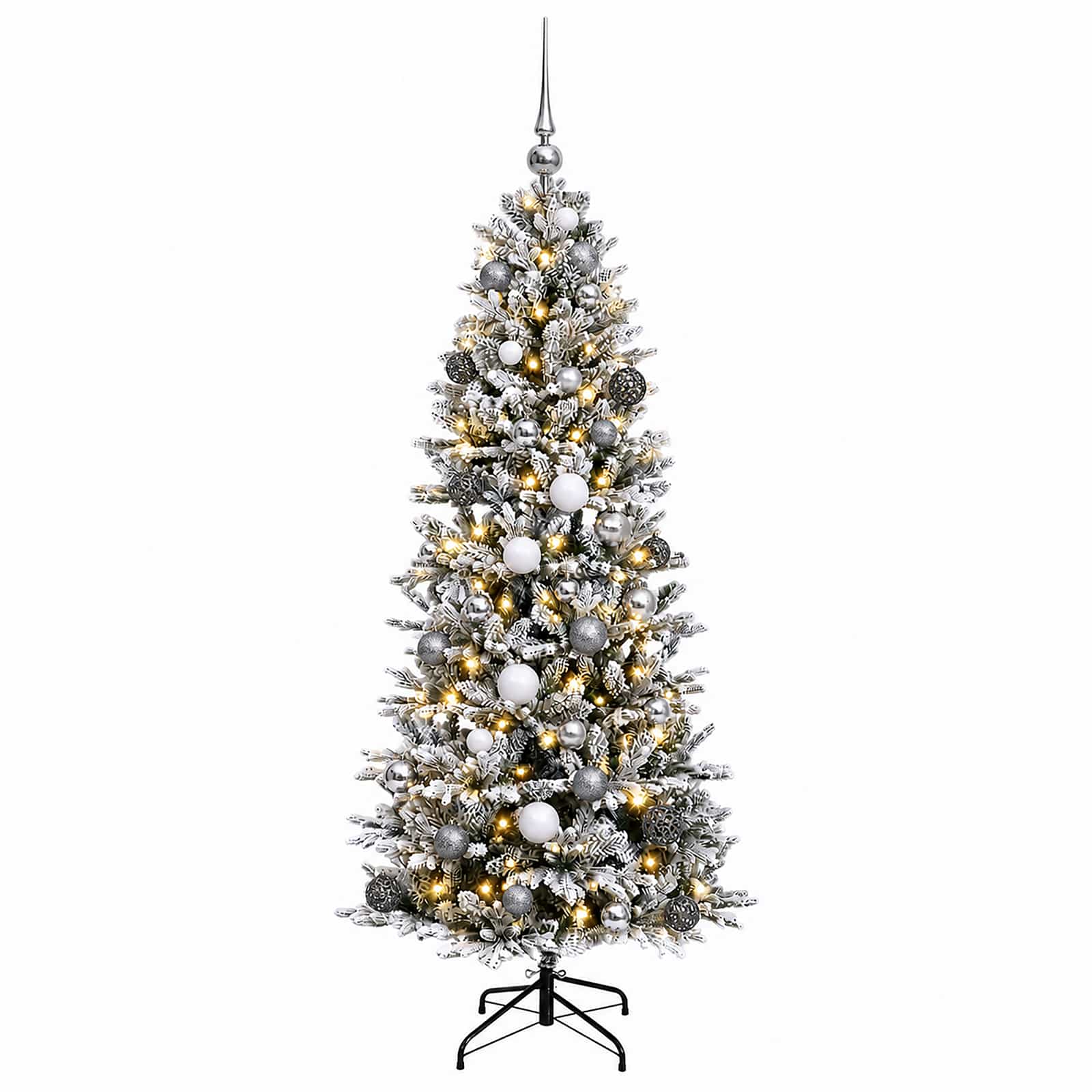 Umetna božična jelka z bučko 120 cm 150 LED Toplo bela