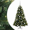 vidaXL Kunstkuusk koos j&otilde;ulukuuliga 120 cm 150 LED-i Soe valge