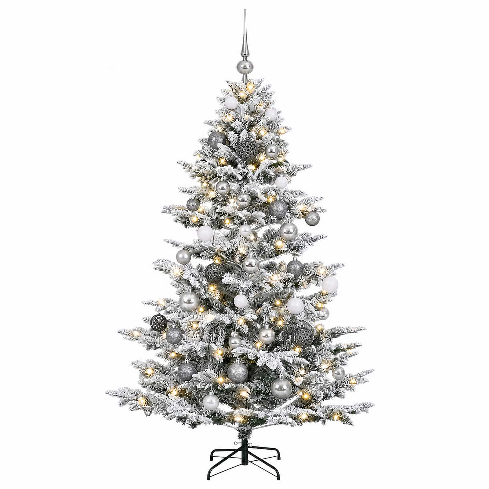 Umetna božična jelka z bučko 120 cm 150 LED Toplo bela