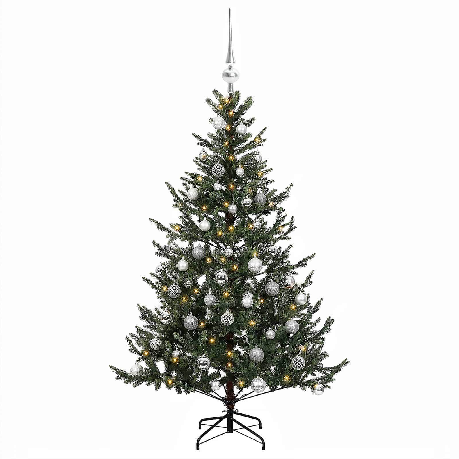 Umetna božična jelka z bučko 120 cm 150 LED Toplo bela