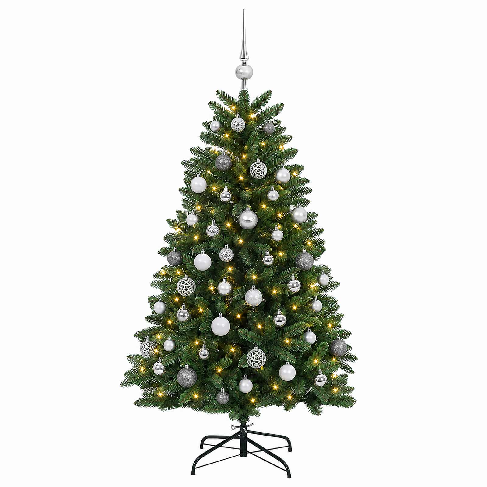Umetno božično drevesce, srednje zeleno, z bunkicami 120 cm