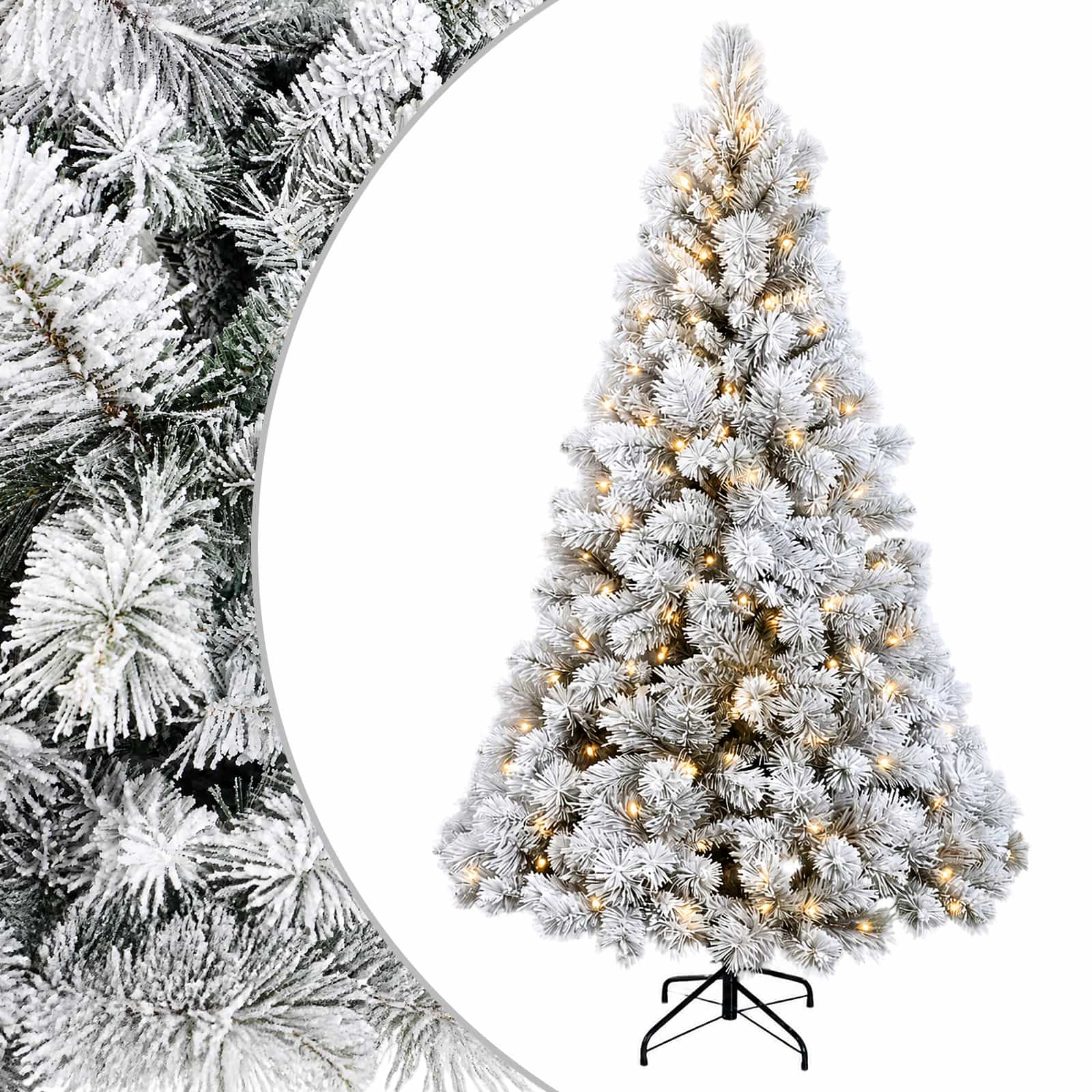Umetno Zložljivo Božično Drevo 240 cm 300 LED Toplo bela