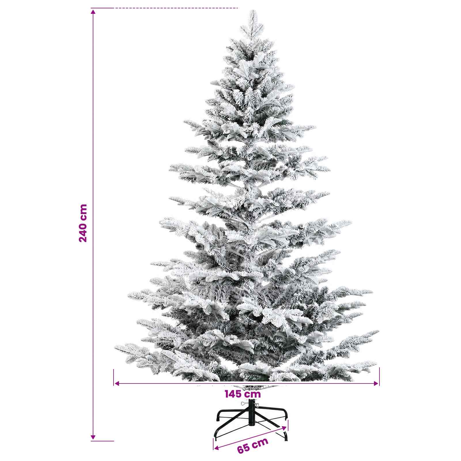 Umetno Zložljivo Božično Drevo 240 cm 300 LED Toplo bela