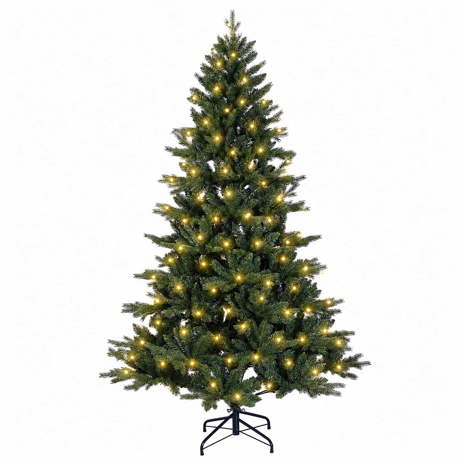 Umetno Zložljivo Božično Drevo 180 cm 300 LED Toplo bela
