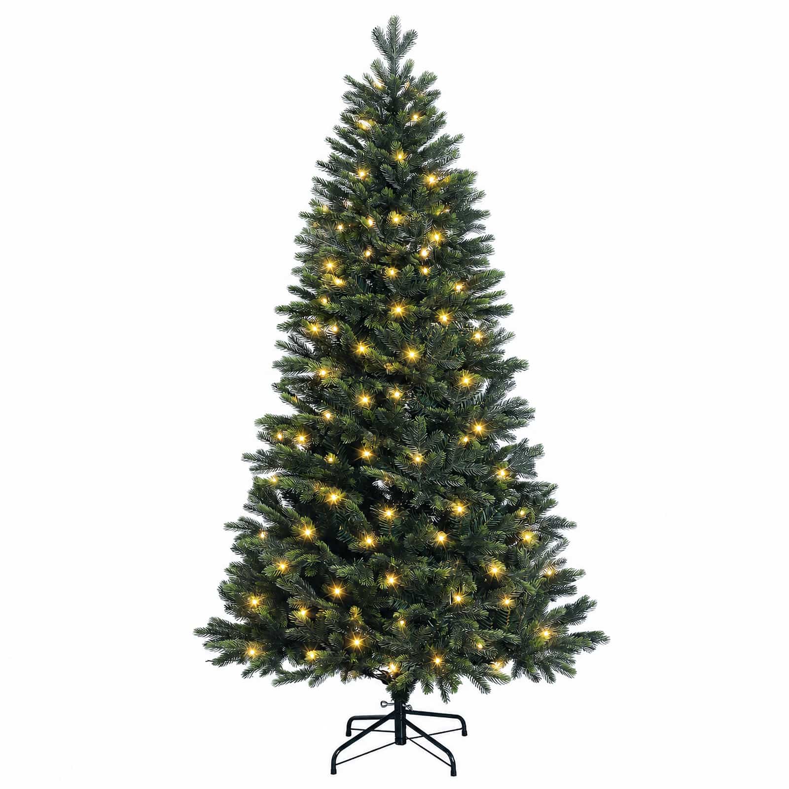 Umetno Zložljivo Božično Drevo 210 cm 300 LED Toplo bela