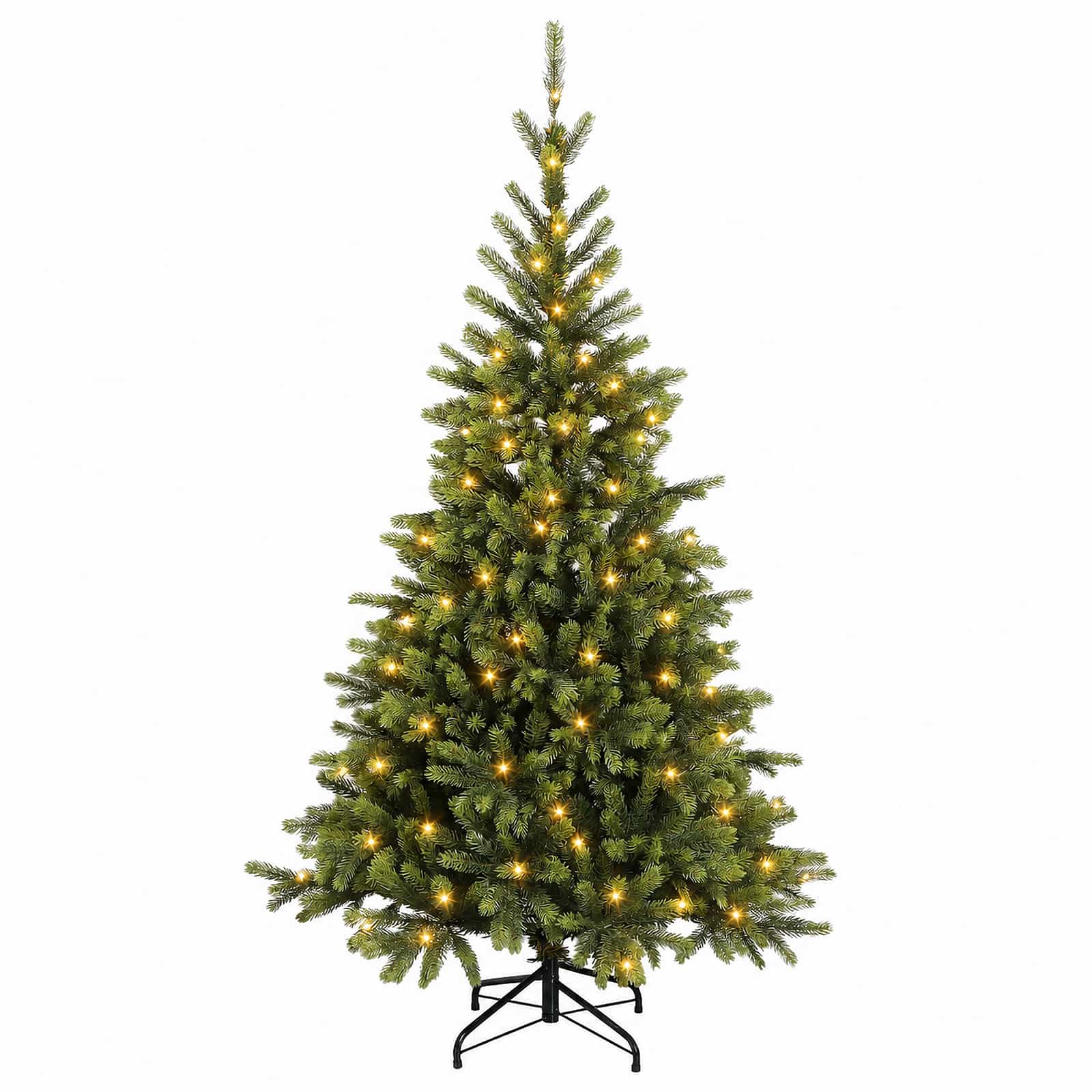 Umetno Zložljivo Božično Drevo 180 cm 300 LED Toplo bela