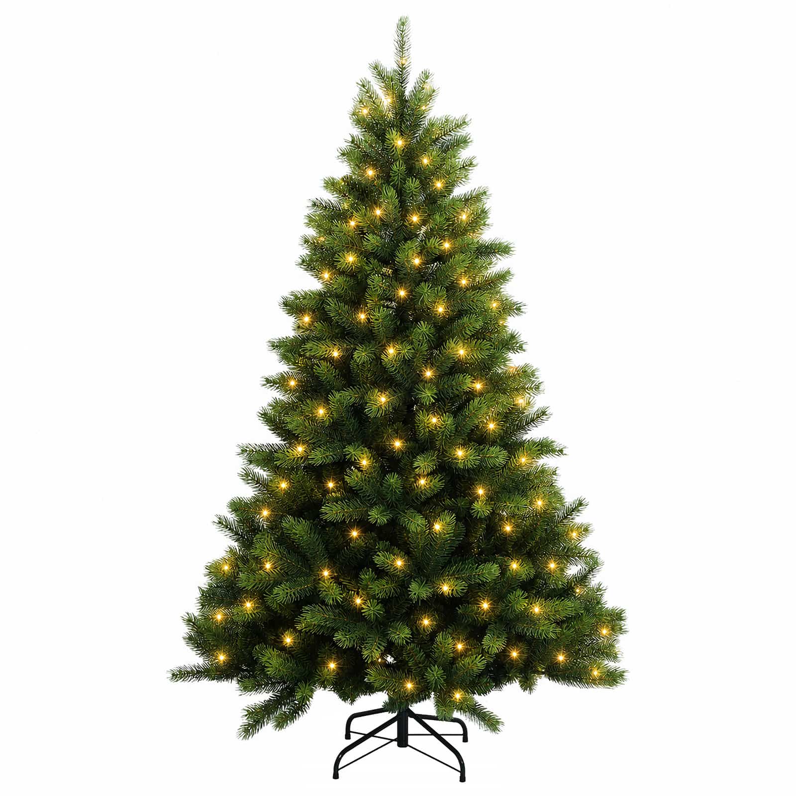 Umetno Zložljivo Božično Drevo 210 cm 300 LED Toplo bela