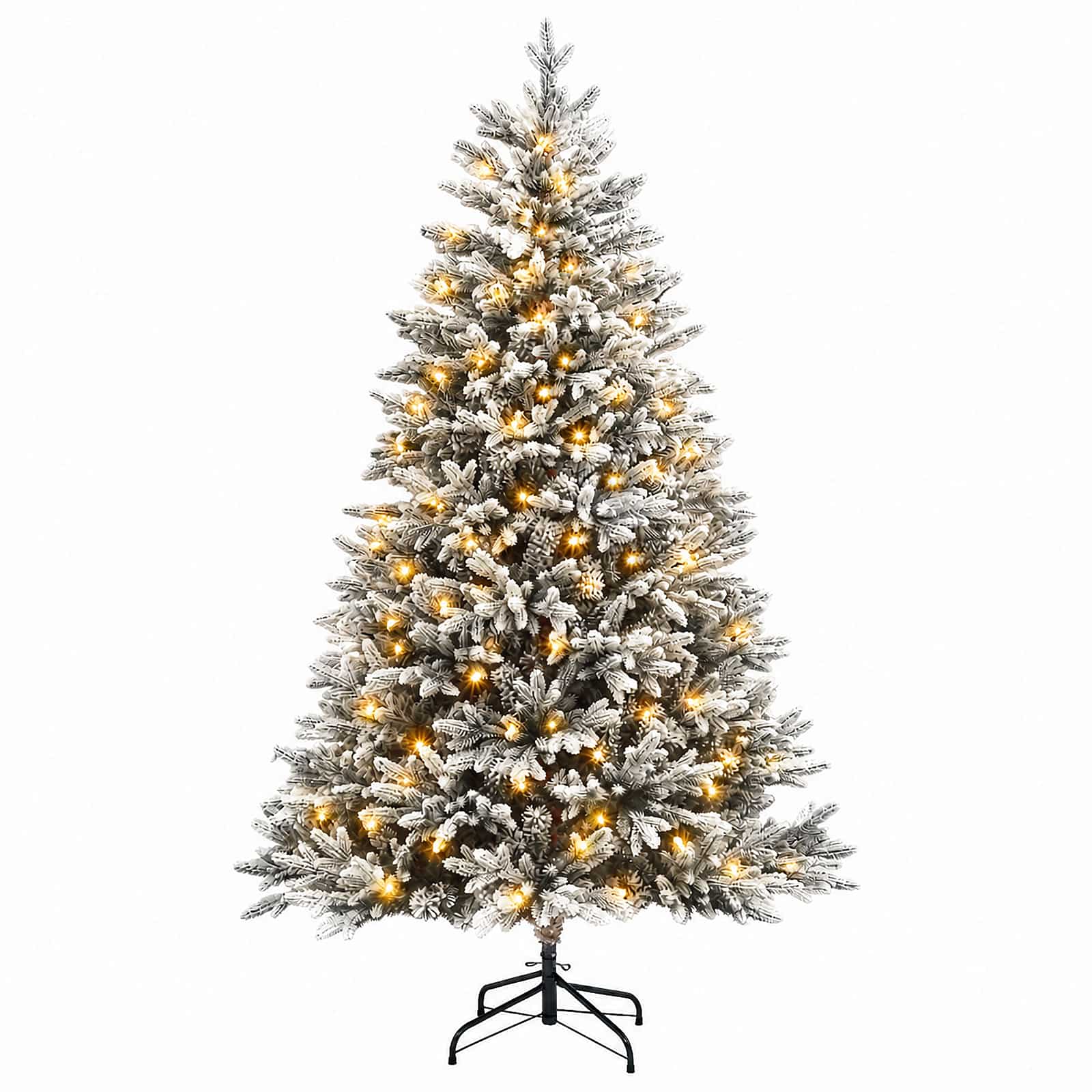 Umetno Zložljivo Božično Drevo 210 cm 300 LED Toplo bela