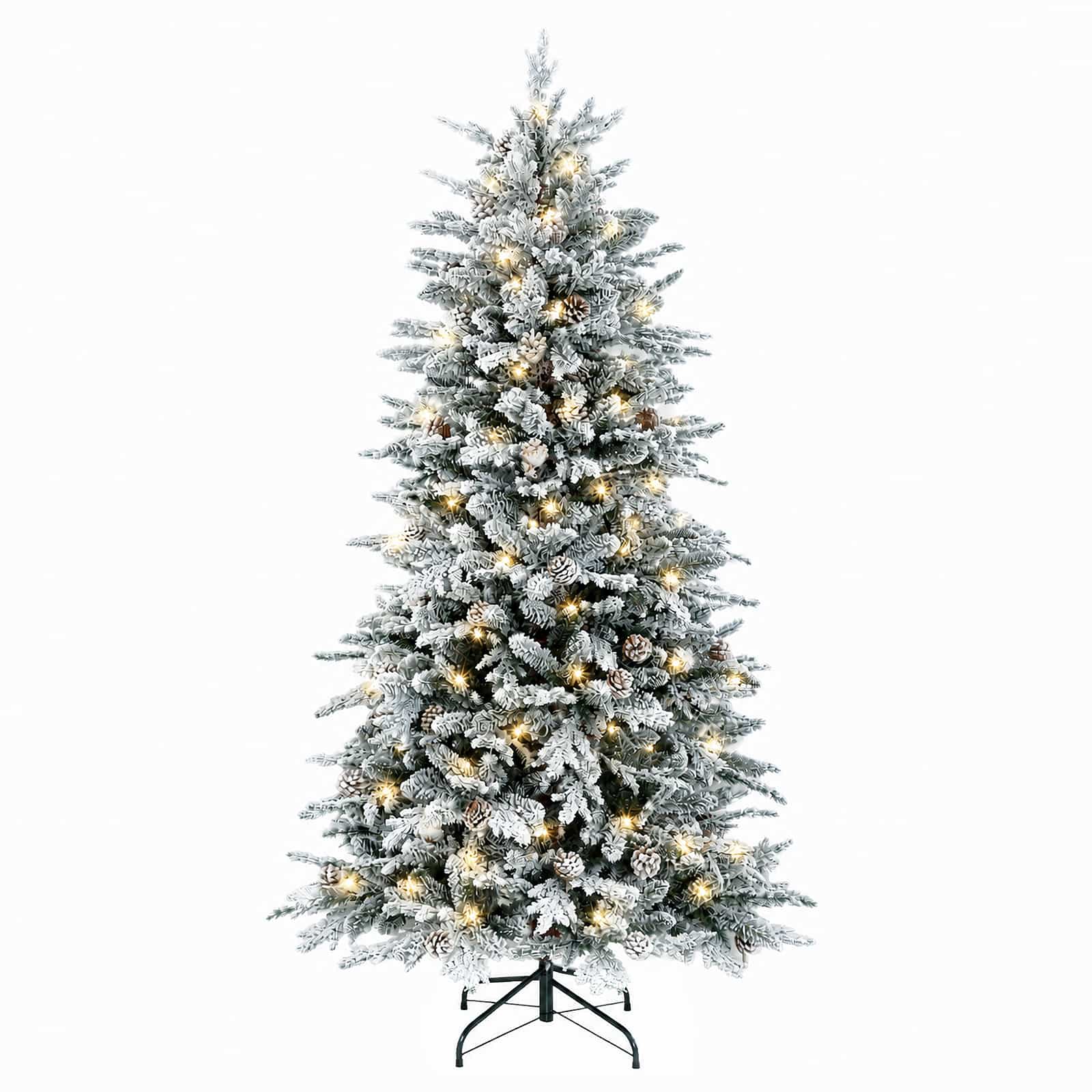 Umetno Zložljivo Božično Drevo 240 cm 300 LED Toplo bela
