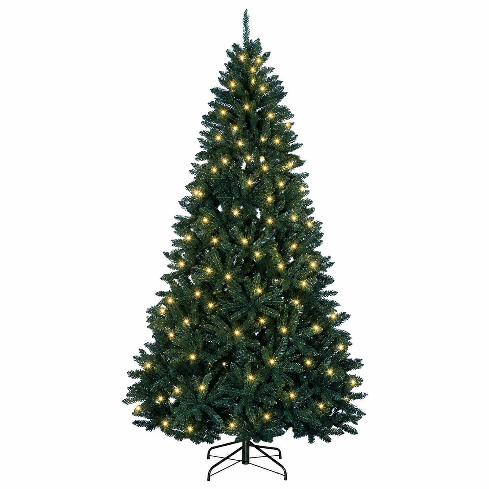 Umetno Zložljivo Božično Drevo 210 cm 300 LED Toplo bela