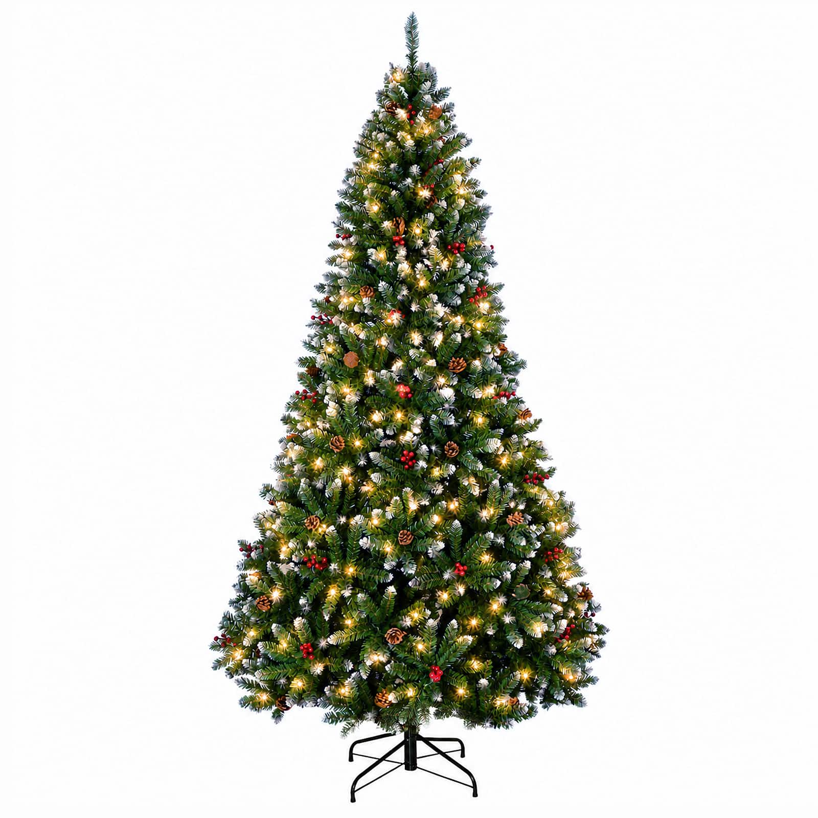 Umetno božično drevesce s tečaji 240 cm 300 LED Toplo bela