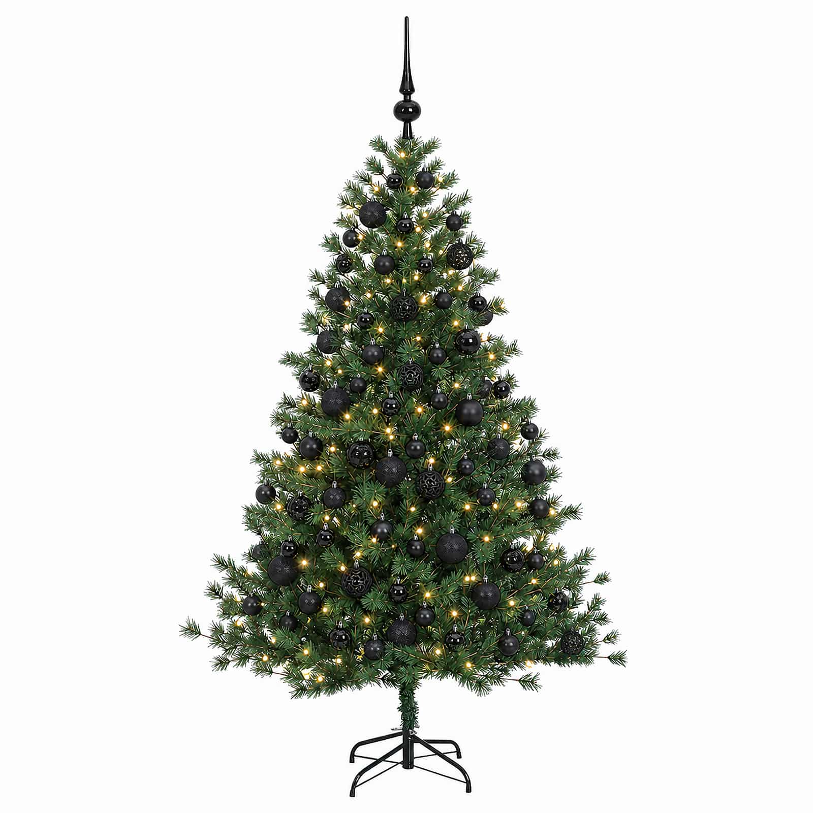 Umetna božična jelka z bučko 240 cm 300 LED Toplo bela