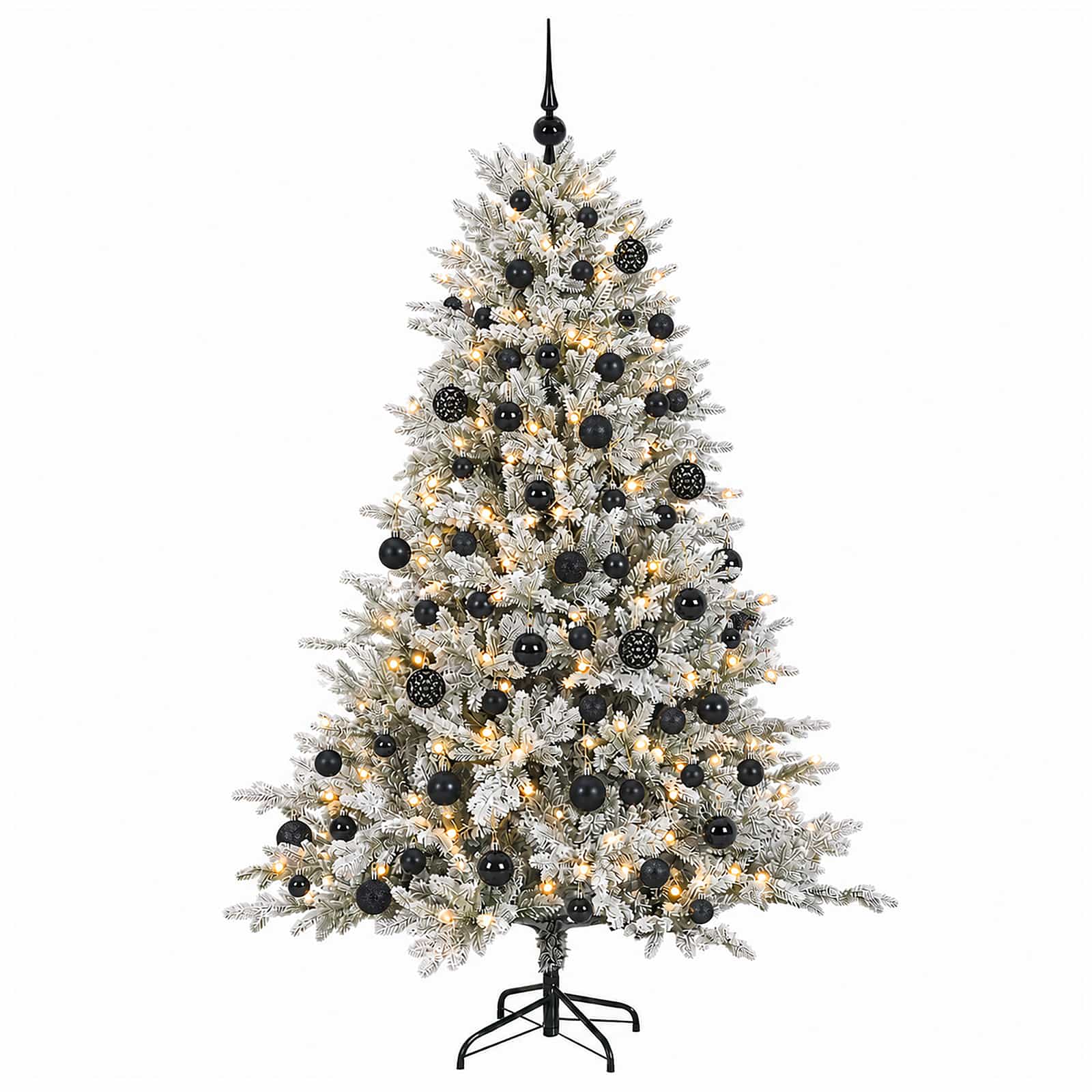 Umetna božična jelka z bučko 240 cm 300 LED Toplo bela