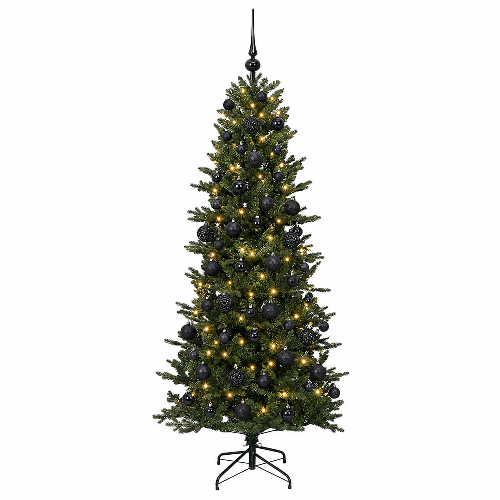 Umetna božična jelka z bučko 240 cm 300 LED Toplo bela