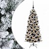 vidaXL Kunstkuusk koos j&otilde;ulukuuliga 240 cm 300 LED-i Soe valge