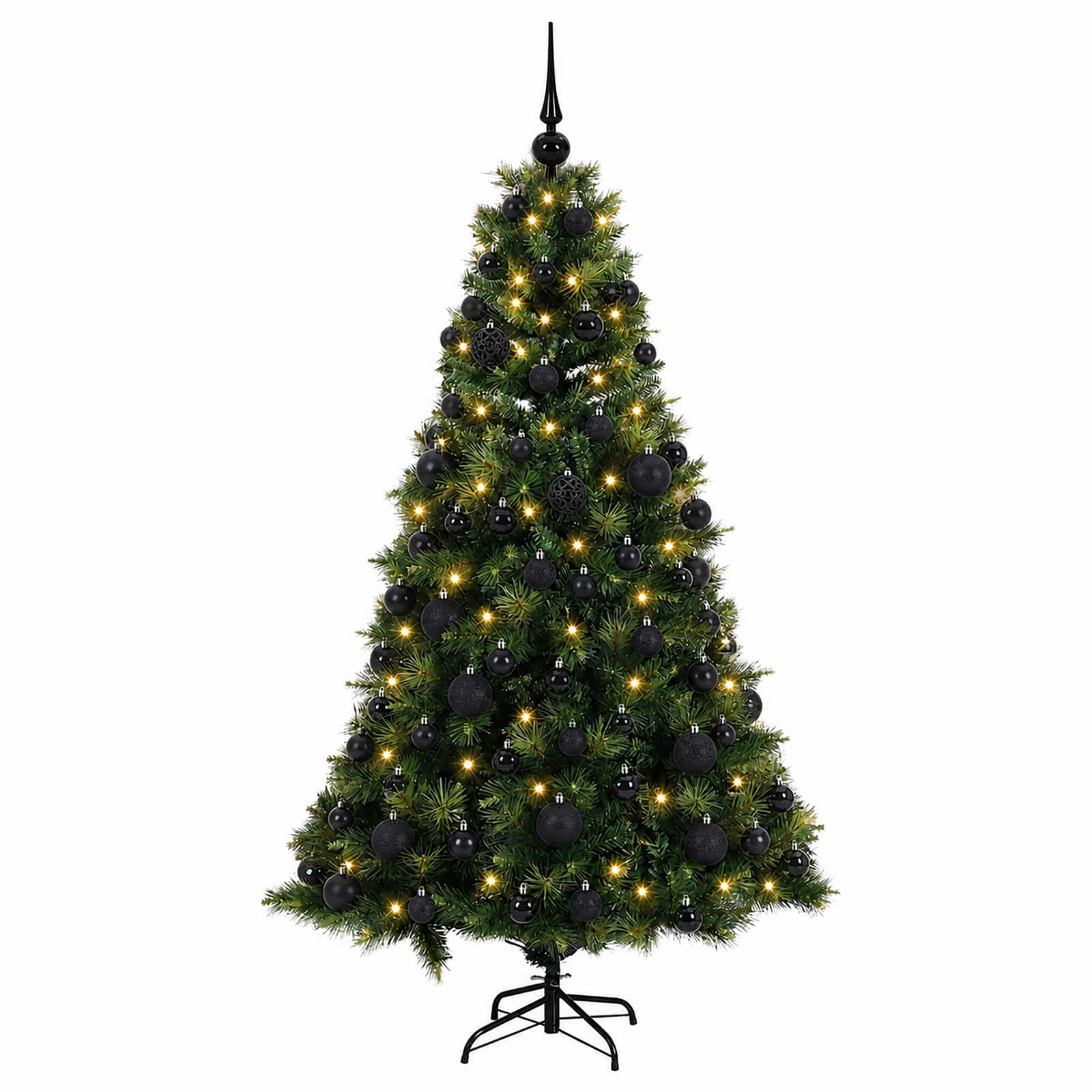 Umetna božična jelka z bučko 240 cm 300 LED Toplo bela