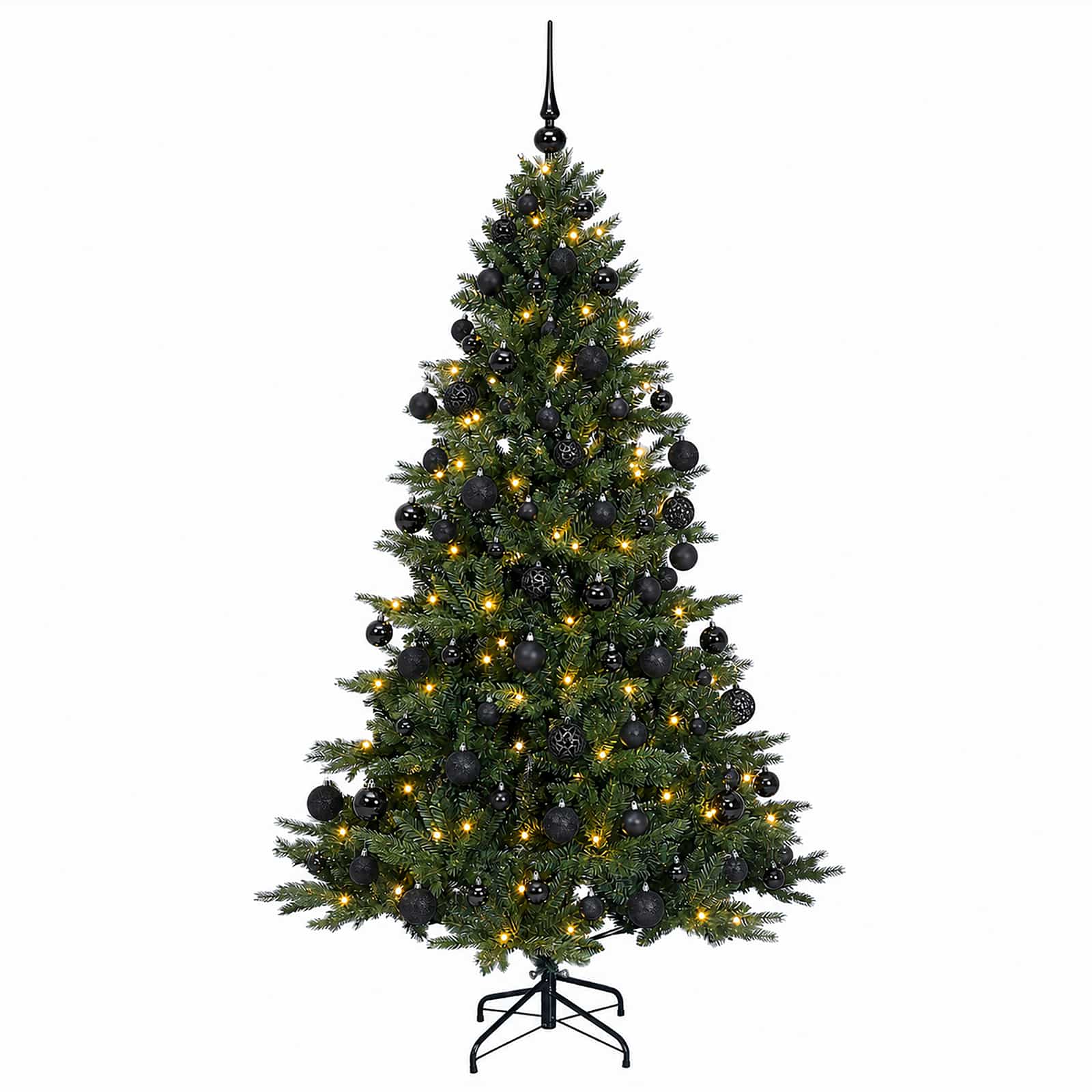 Umetna božična jelka z bučko 240 cm 300 LED Toplo bela