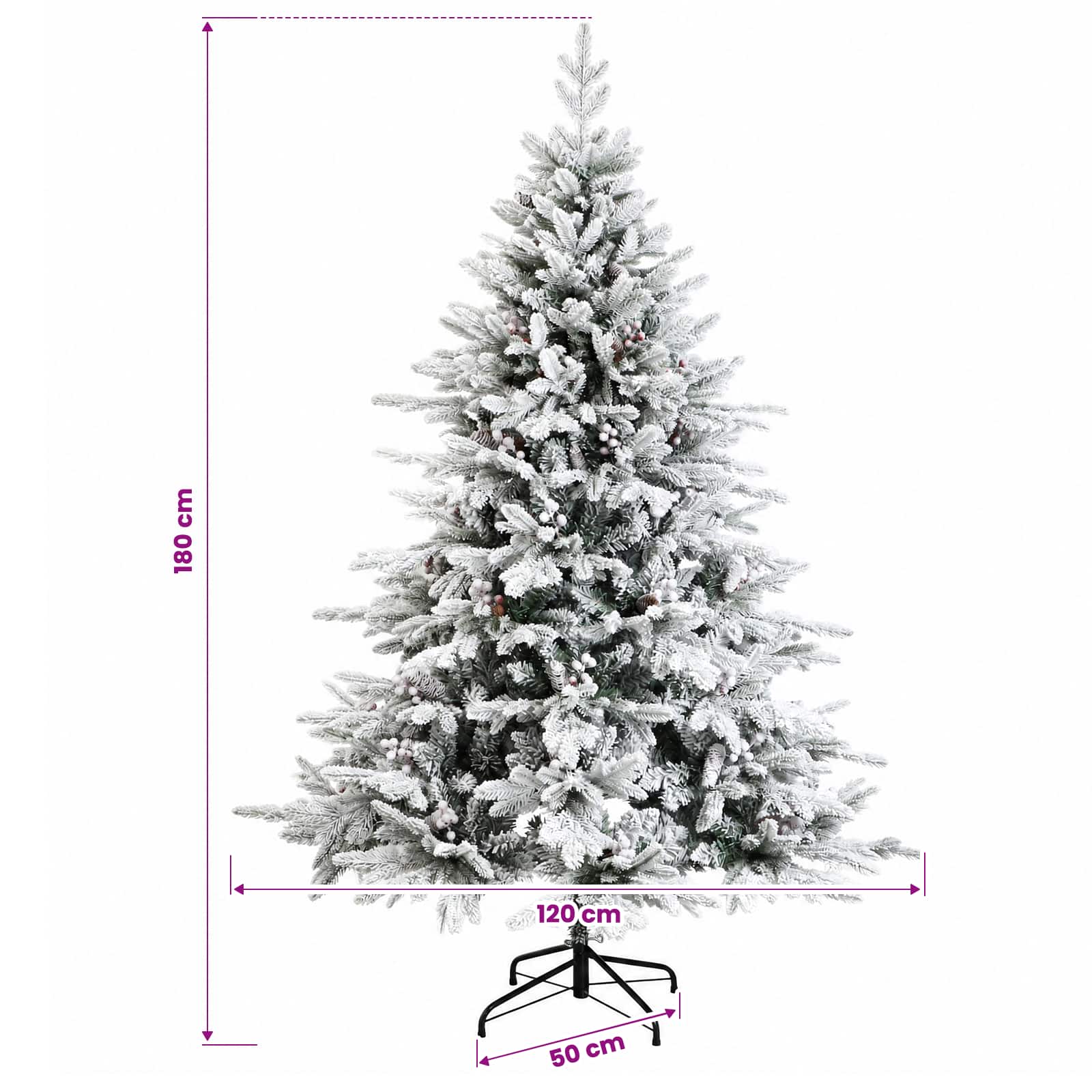 Umetna božična jelka z bučko 180 cm 300 LED Toplo bela