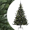 vidaXL Kunstkuusk koos j&otilde;ulukuuliga 180 cm 300 LED-i Soe valge