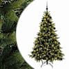 vidaXL Kunstkuusk koos j&otilde;ulukuuliga 180 cm 300 LED-i Soe valge