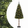 vidaXL Tehisj&otilde;ulukuusk koos kaunistustega 180 cm 300 LED-i Soe valge