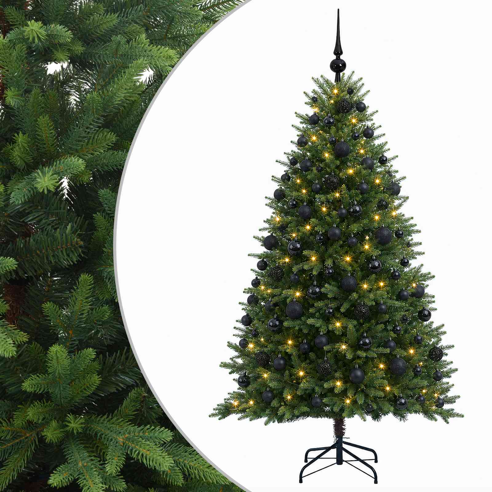 vidaXL Künstlicher Weihnachtsbaum mit Kugel 180 cm 300 LEDs – Bild 2