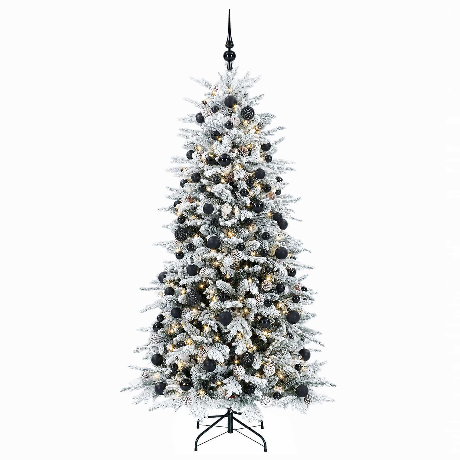 Umetna božična jelka z bučko 240 cm 300 LED Toplo bela