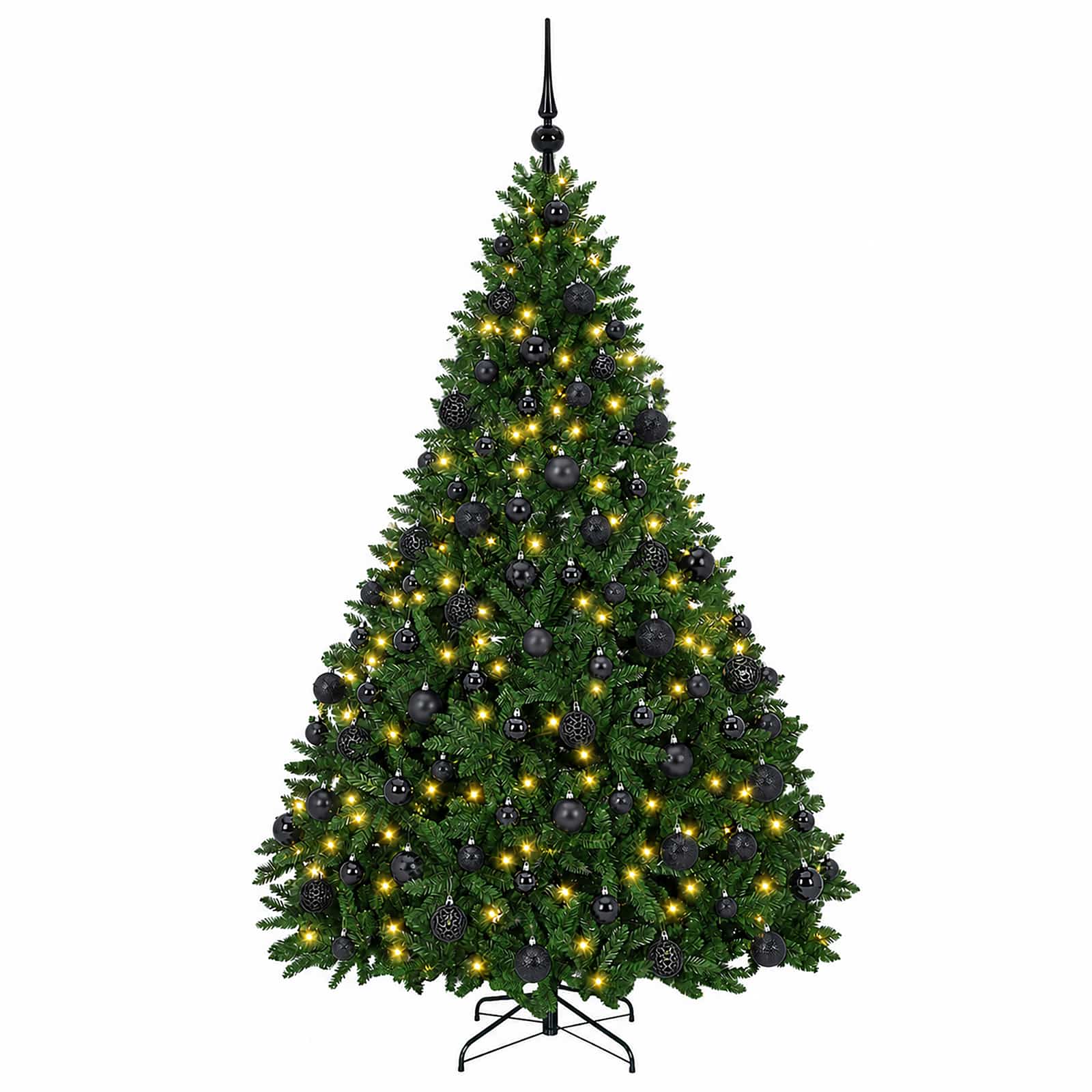 Umetno božično drevesce, srednje zeleno, z bunkicami 240 cm