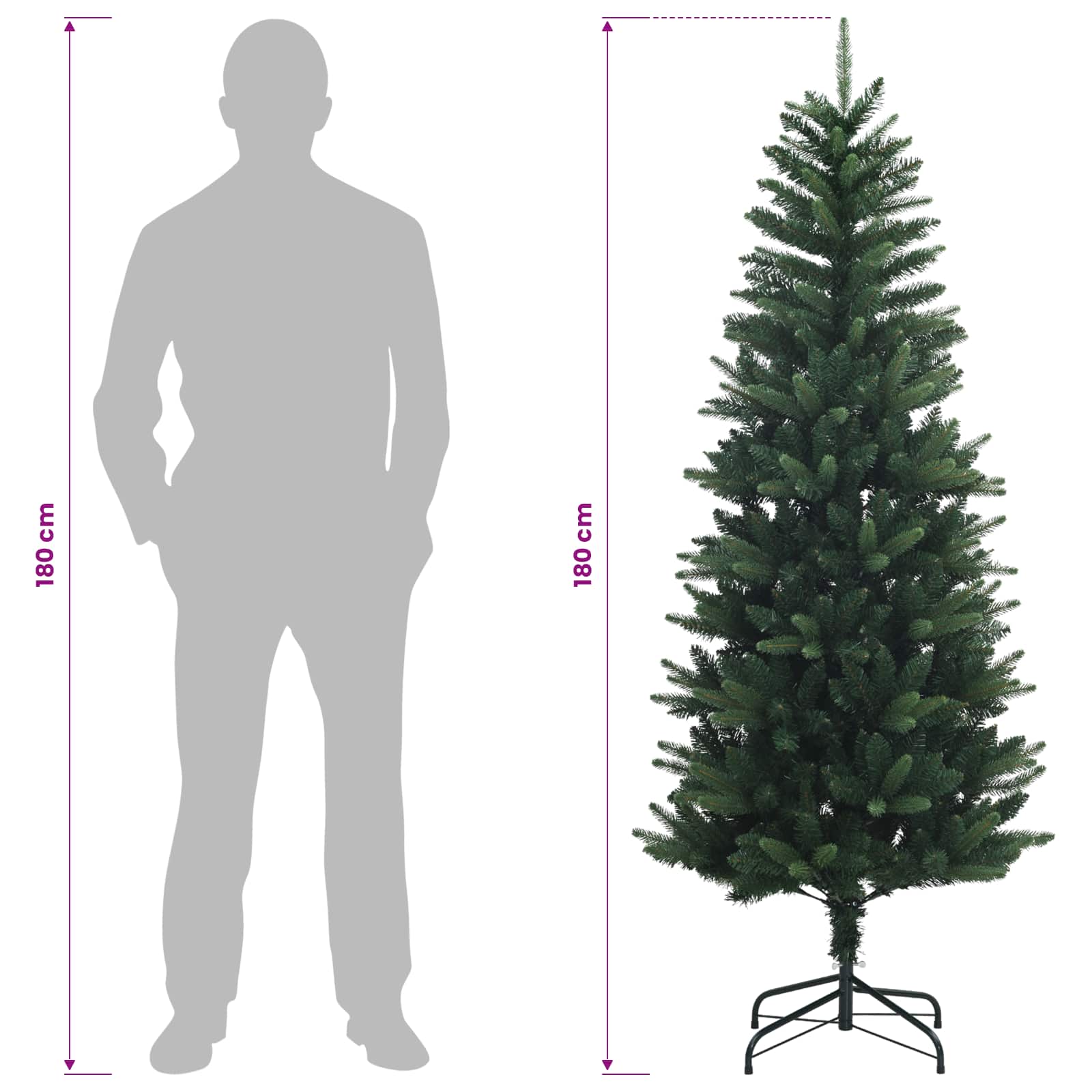 Umjetno božično drevo z okrasnimi kroglami 180 cm 300 LED
