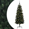 vidaXL Kunstkuusk koos j&otilde;ulukuuliga 210 cm 300 LED-i Soe valge