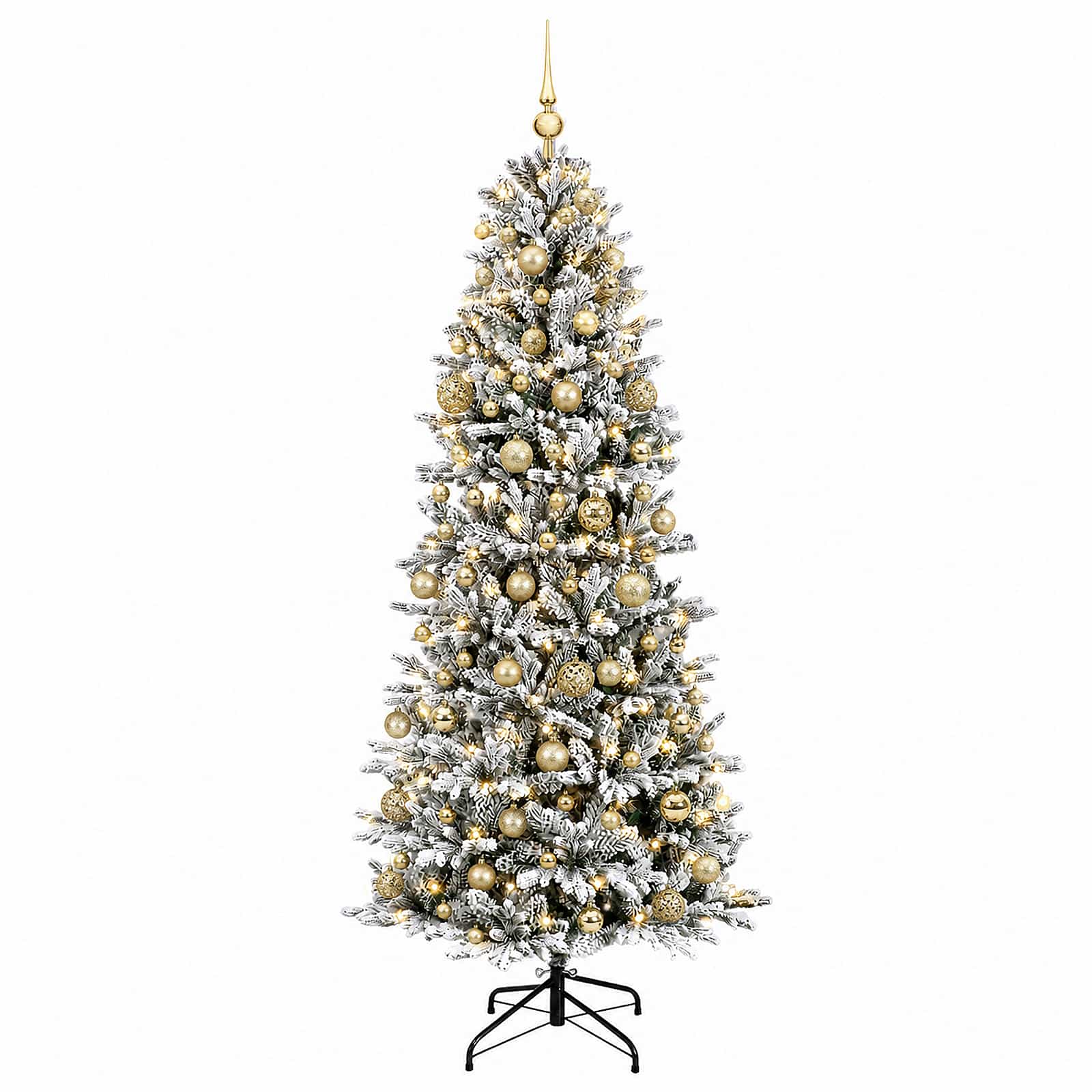 Umetna božična jelka z bučko 240 cm 300 LED Toplo bela