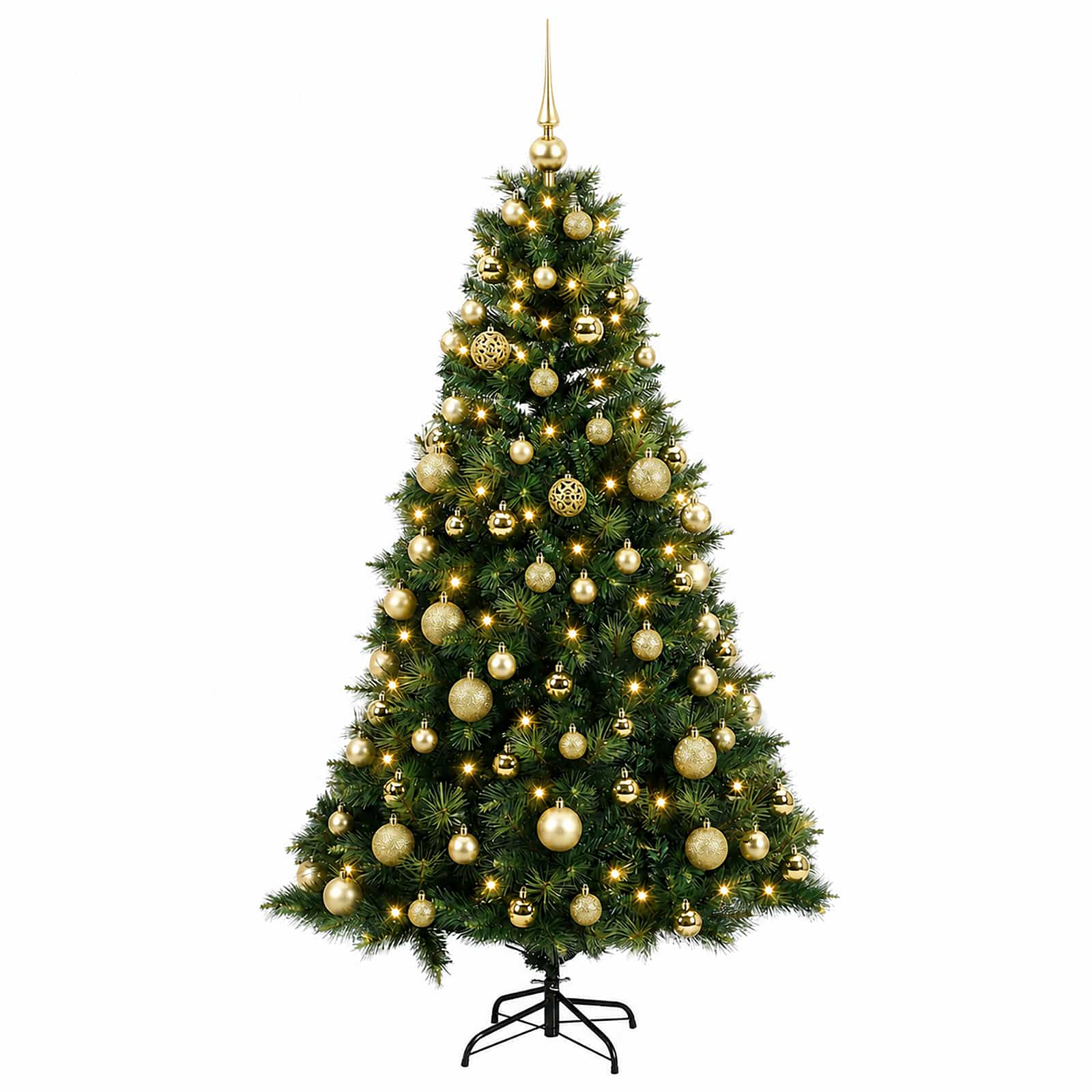 Umetna božična jelka z bučko 240 cm 300 LED Toplo bela