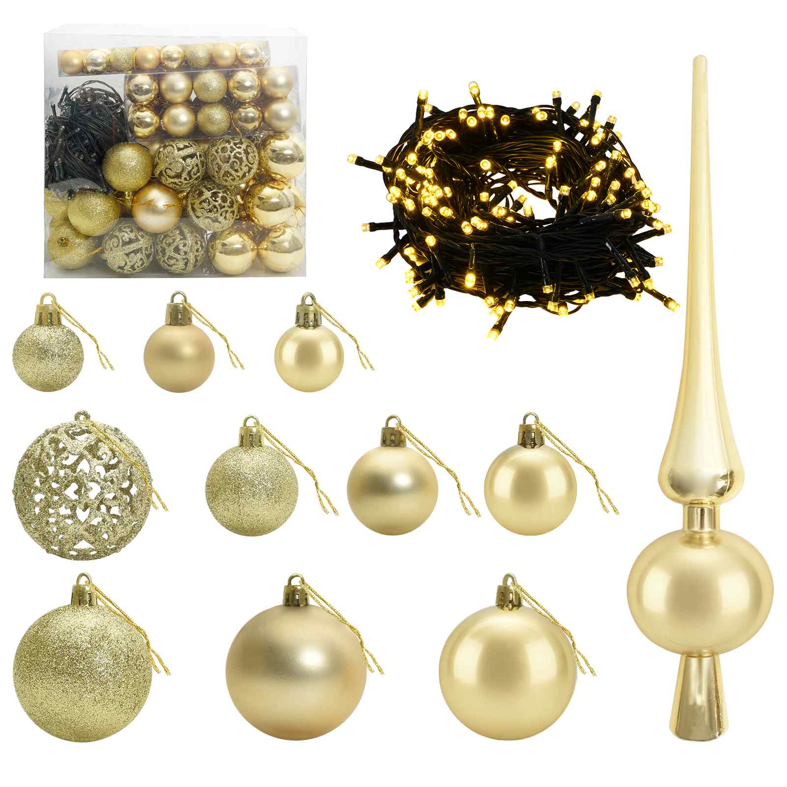 Umetna božična jelka z bučko 180 cm 300 LED Toplo bela