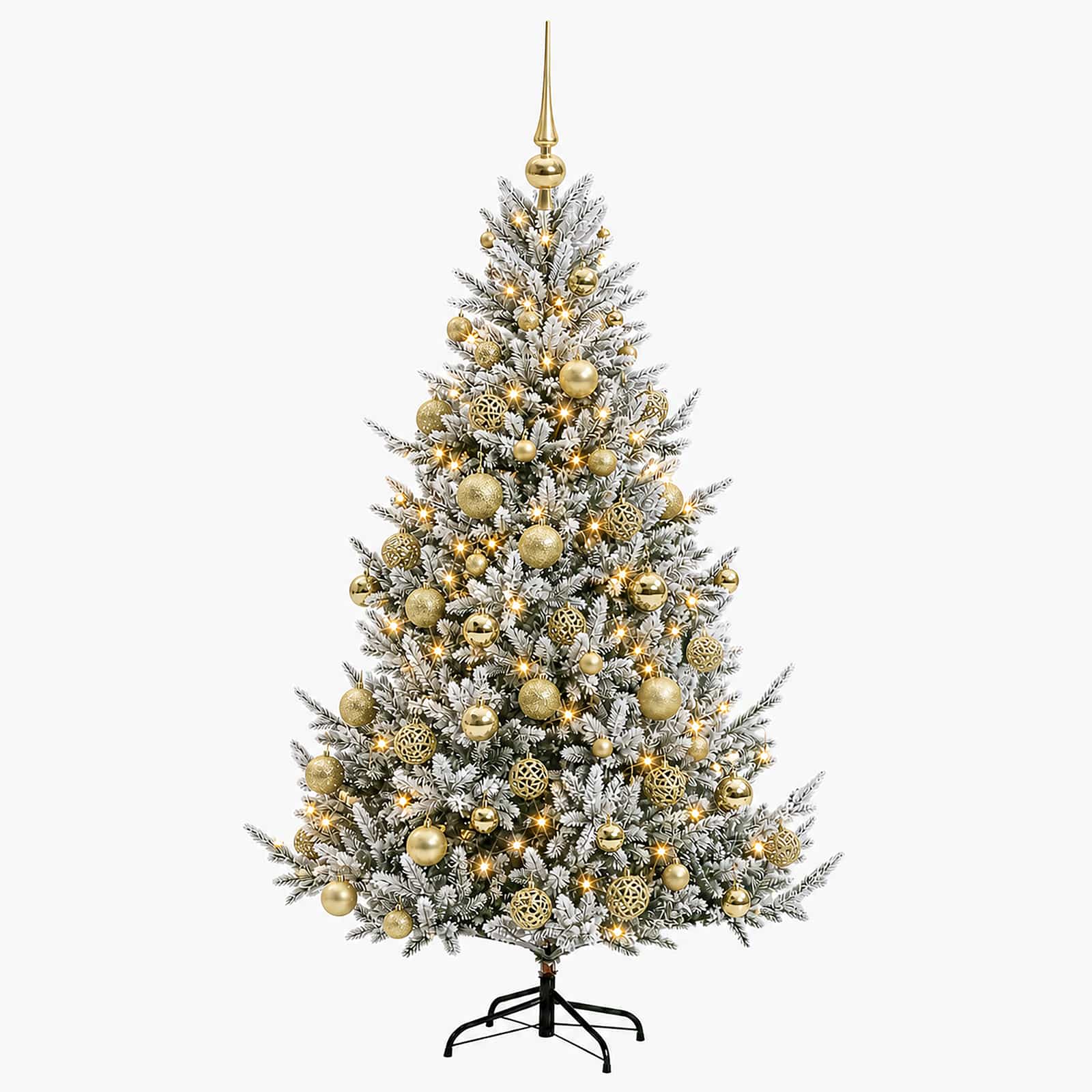 Umetna božična jelka z bučko 240 cm 300 LED Toplo bela
